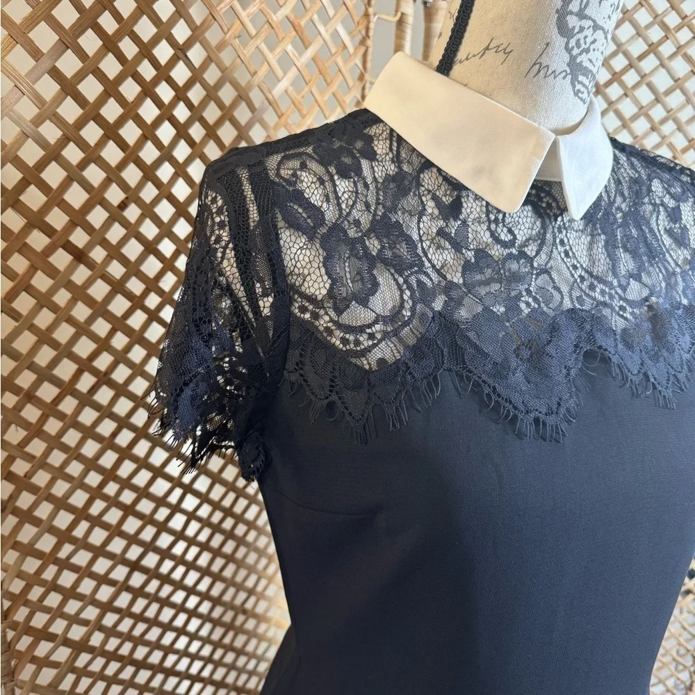 Black Lace Dress A-Line Maison Jules